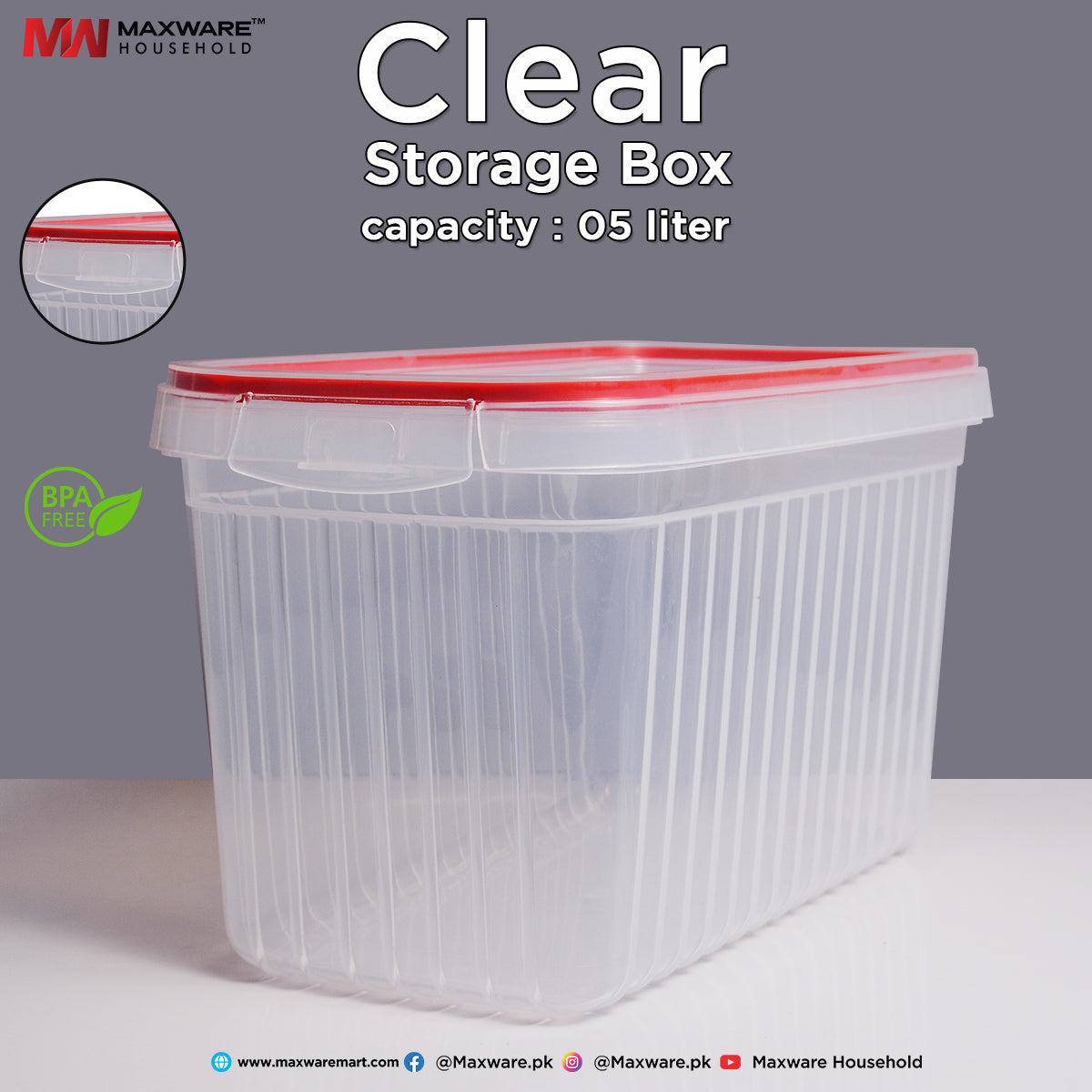 Clear Storage Box 05 Liter