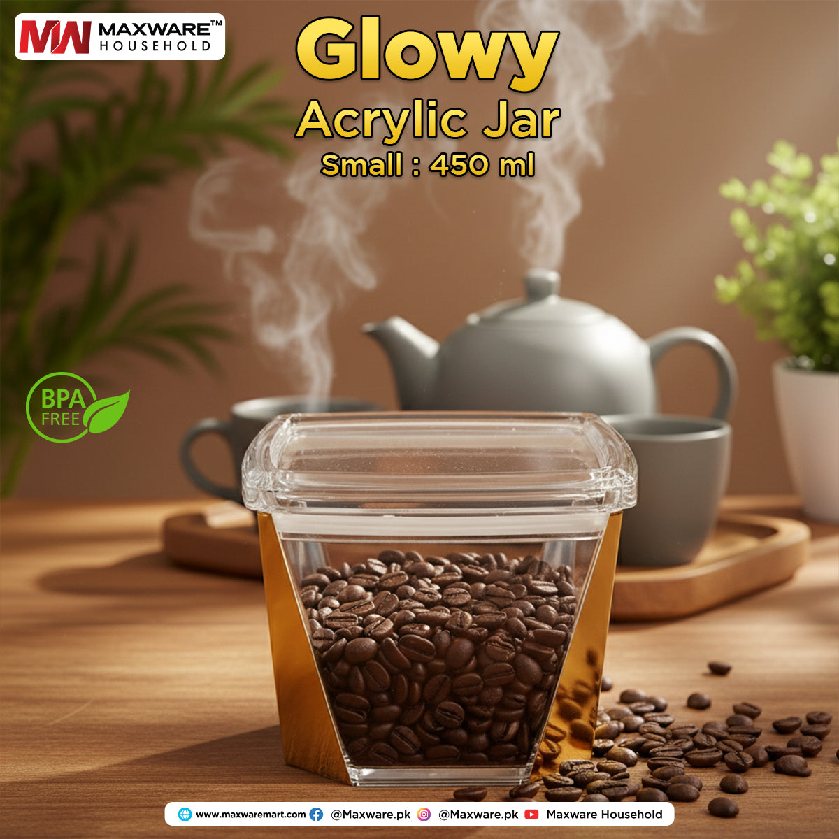 Glowy Acrylic Jar Small 450 ml