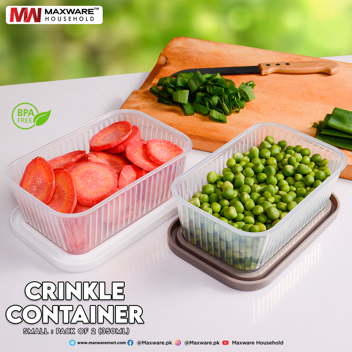 Crinkle Container Small Pack of #02 (350 ml)