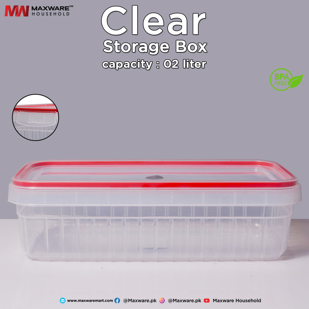 Clear Storage Box 02 Liter