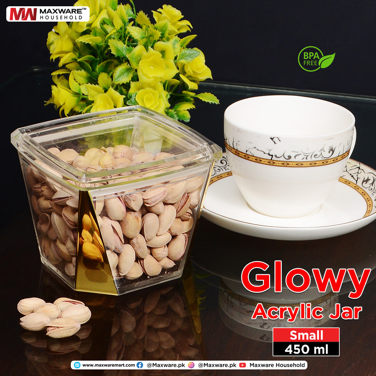 Glowy Acrylic Jar Small 450 ml