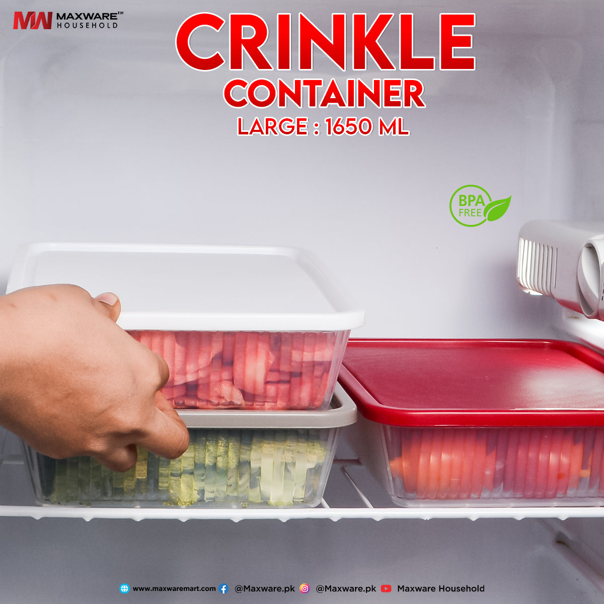Crinkle Container Large 1650ml