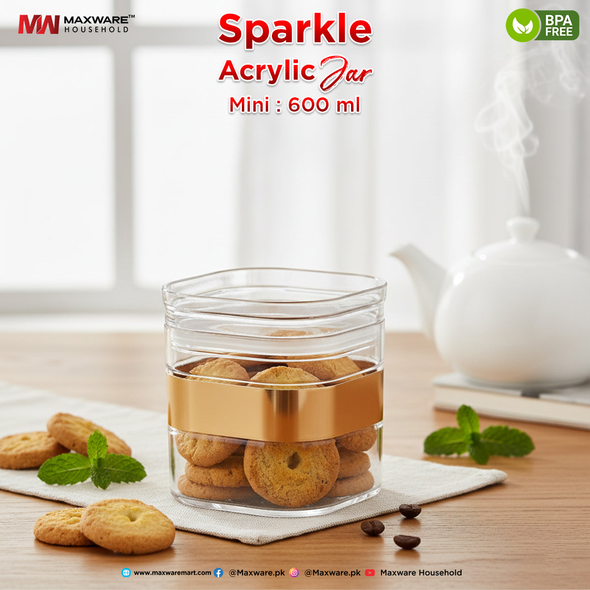 Sparkle Acrylic Jar Mini (600 ml)