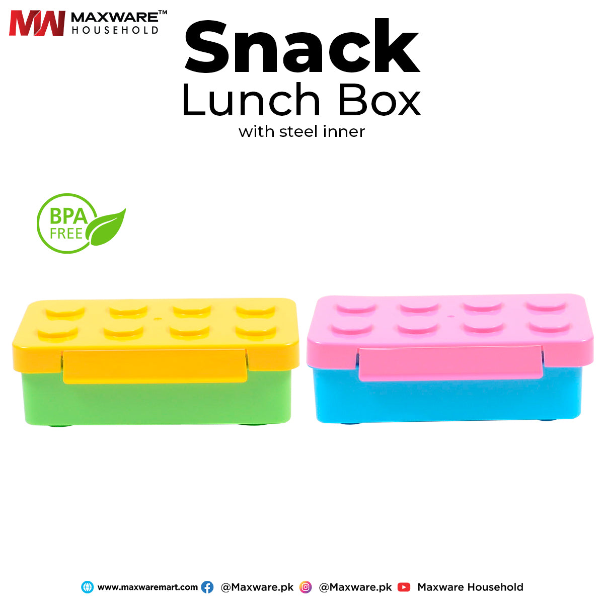 Snack Lunch Box With Steel Inner
