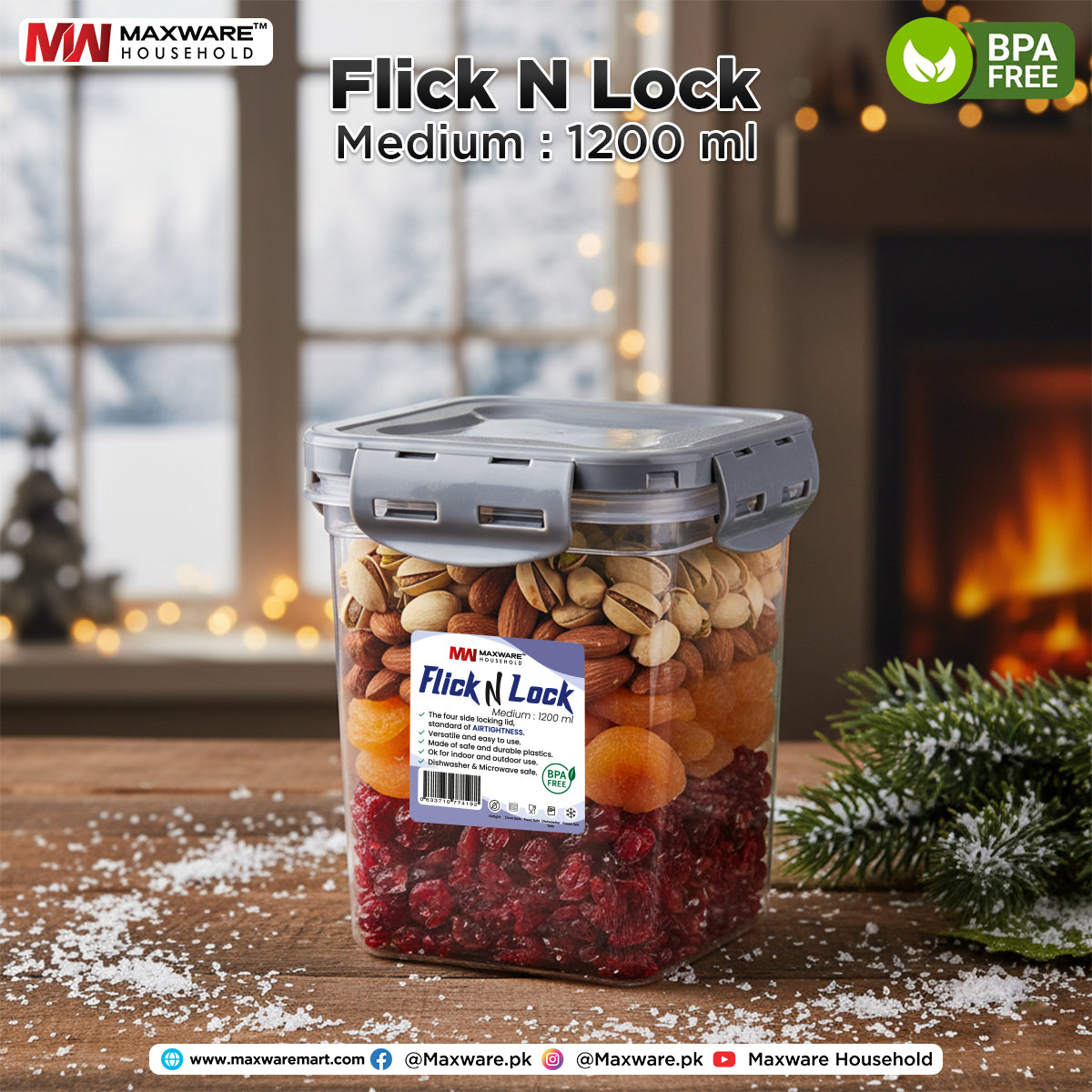Flick N Lock Medium (1200 ml)