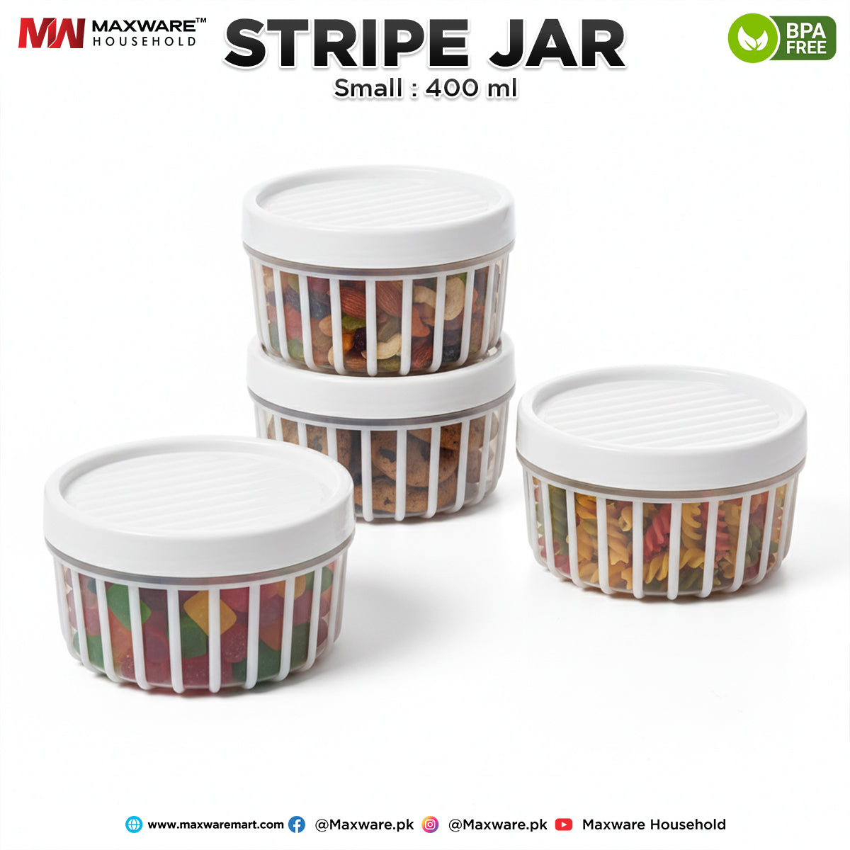 Stripe Jar Small (400 ml)