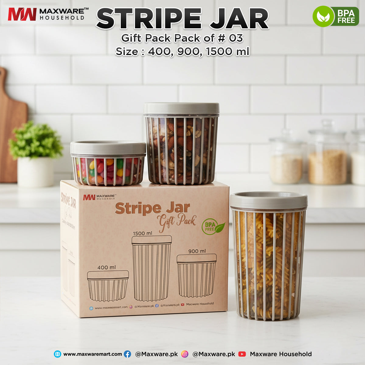 Stripe Jar Gift Pack