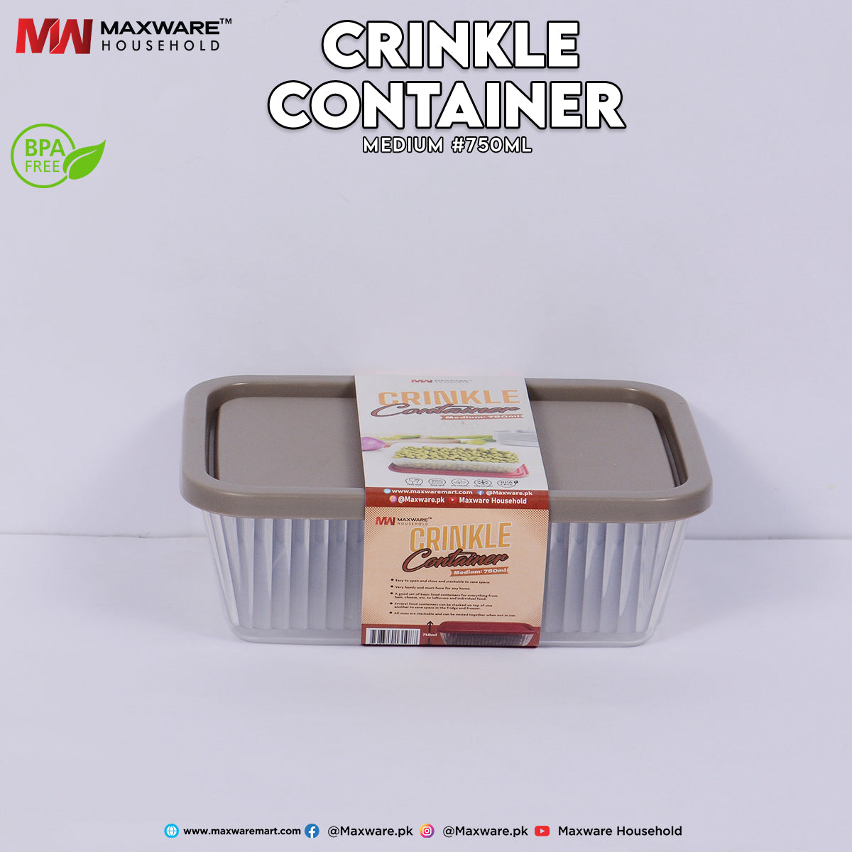 Crinkle Container Medium (750 ml)