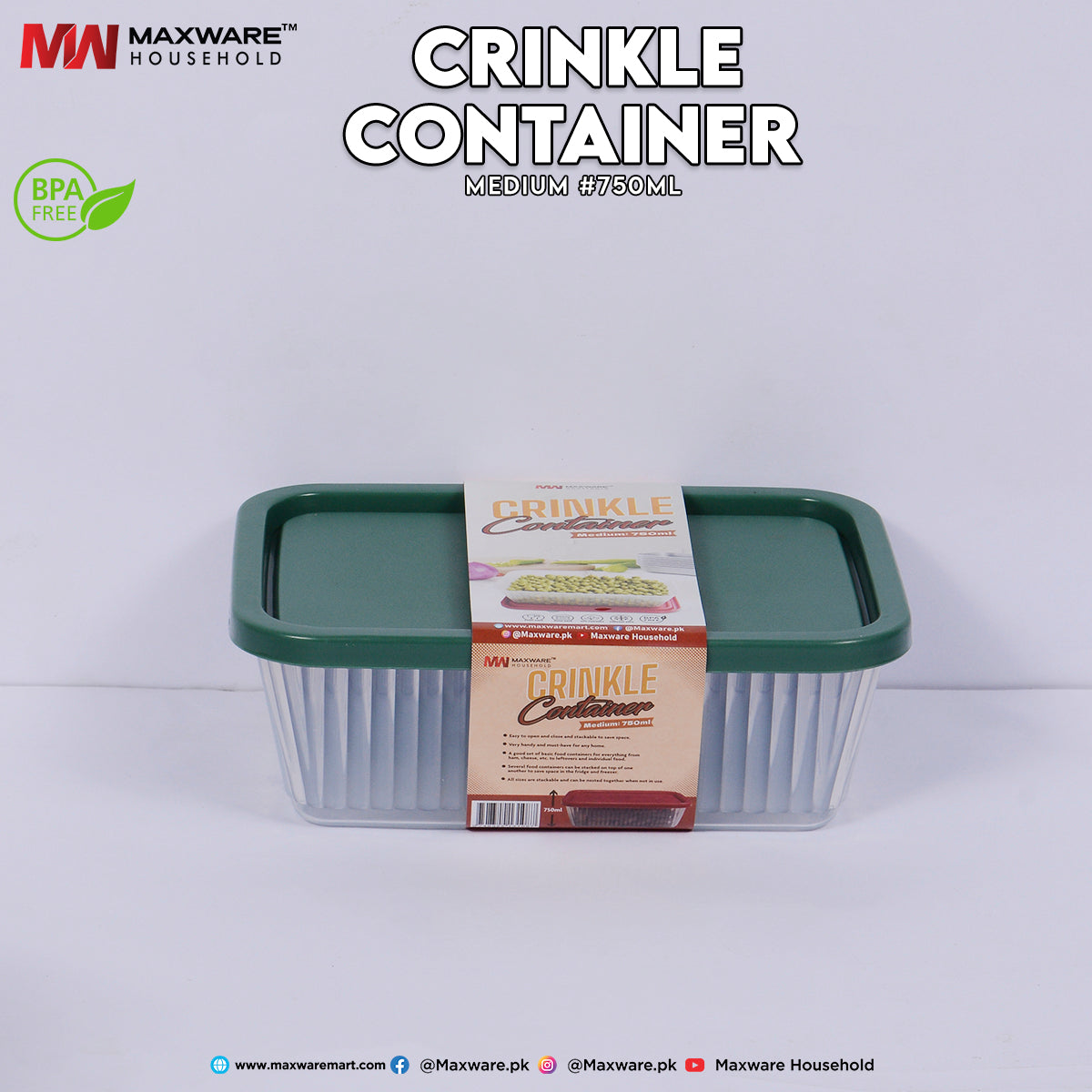 Crinkle Container Medium (750 ml)