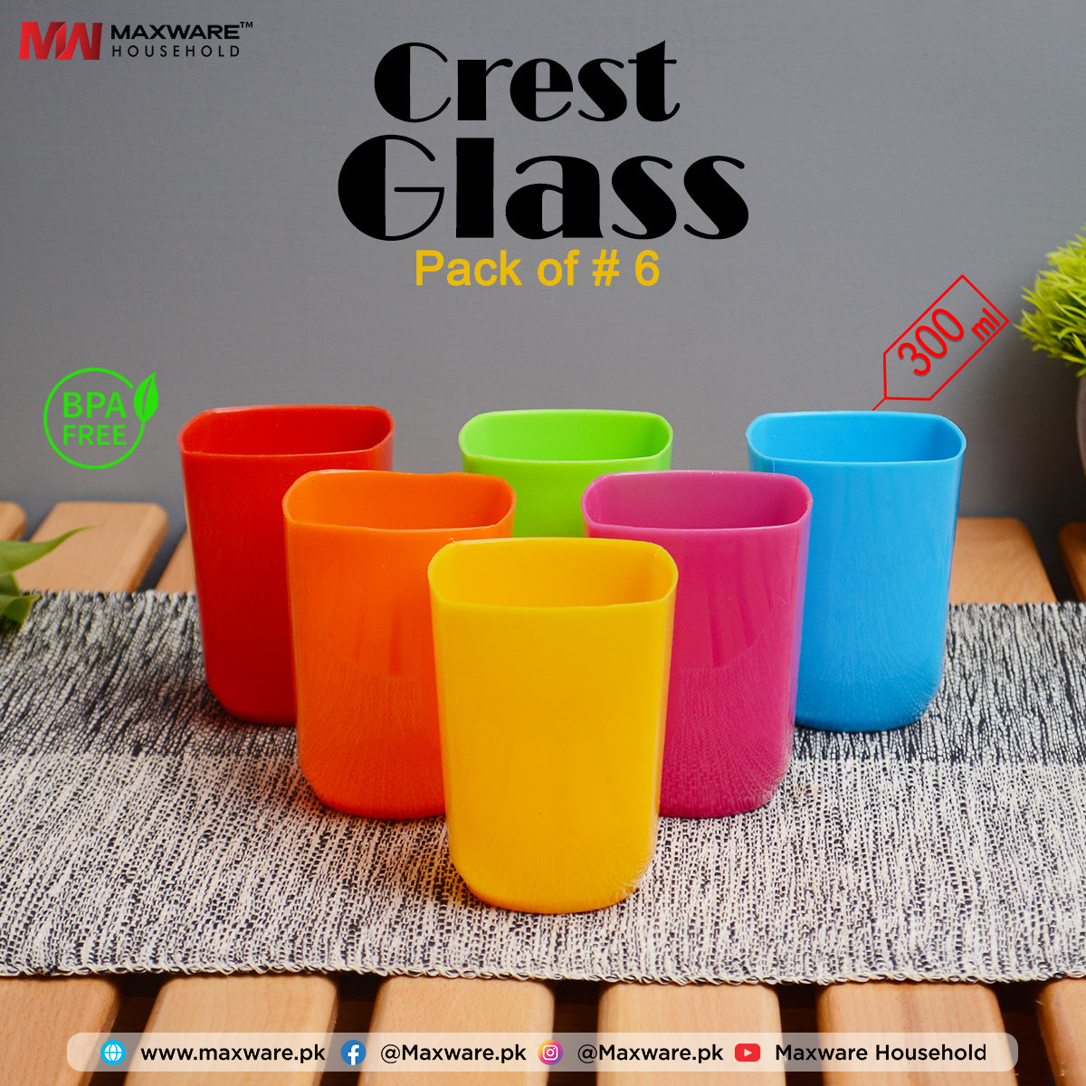 Crest Glass - Maxwaremart