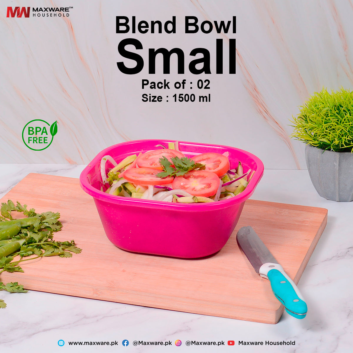 Blend Bowl Small Pack of 2 (1500 ml)